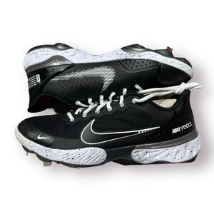 Nike Low Baseball Cleats Size‎ 9 Alpha Huarache Elite 3 CK0746-010 Black/White